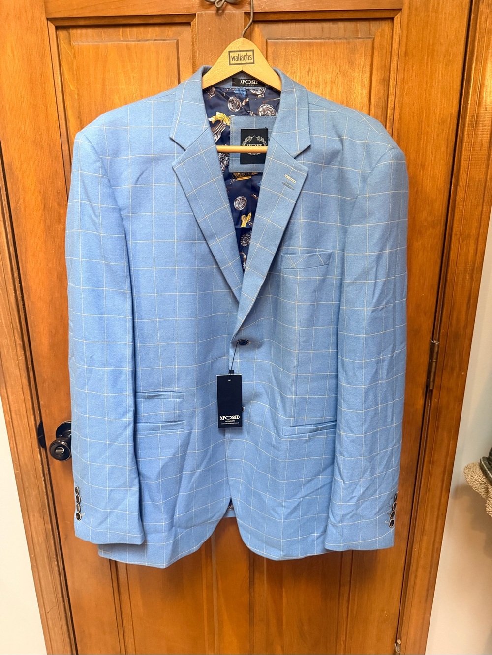 Light Blue Windowpane Sport Coat